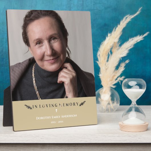 Ter liefdevolle herinnering Foto Minimalistisch Ge Fotoplaat (Zijkant)