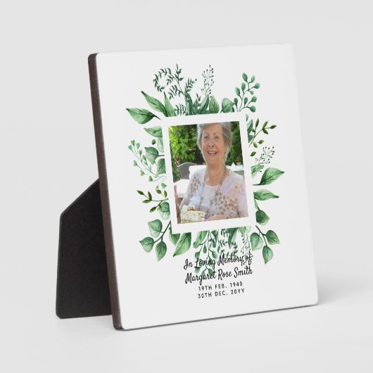 Ter liefdevolle herinnering FOTO Roukaart Herdenki Fotoplaat (Voorkant)