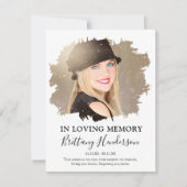 Ter liefdevolle herinnering | Fotobord voor overle Bedankkaart (Voorkant)