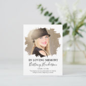 Ter liefdevolle herinnering | Fotobord voor overle Bedankkaart (Staand voorkant)