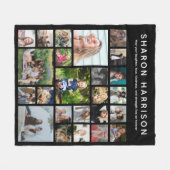 Ter liefdevolle herinnering | Fotocollage-herdenki Fleece Deken (Voorkant (Horizontaal))