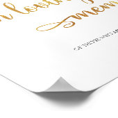 Ter liefdevolle herinnering goud 8x10 huwelijksbor poster (Hoek)