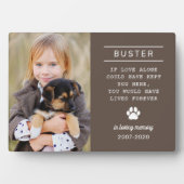 Ter liefdevolle herinnering Hond Foto Donkerbruin Fotoplaat (voorkant)