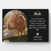 Ter liefdevolle herinnering Hond Foto Herdenking Fotoplaat (voorkant)