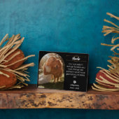 Ter liefdevolle herinnering Hond Foto Herdenking Fotoplaat (Zijkant)