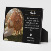 Ter liefdevolle herinnering Hond Foto Herdenking Fotoplaat (Zijkant)