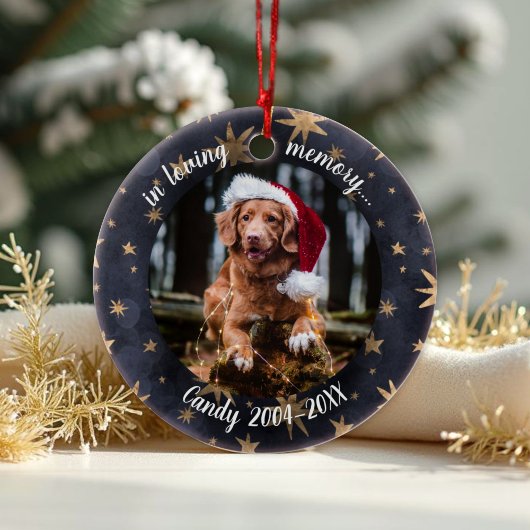 Ter liefdevolle herinnering | Hond Foto Huisdier H Keramisch Ornament