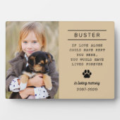 Ter liefdevolle herinnering Hond Foto Tan Fotoplaat (voorkant)