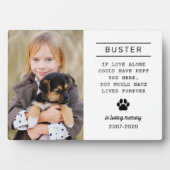 Ter liefdevolle herinnering Hond Foto Wit Fotoplaat (voorkant)