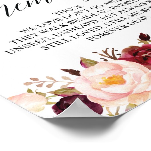 Ter liefdevolle herinnering Huwelijksherdenking Ta Poster (Hoek)