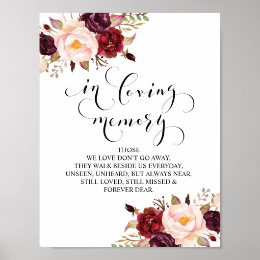 Ter liefdevolle herinnering Huwelijksherdenking Ta Poster (Voorkant)