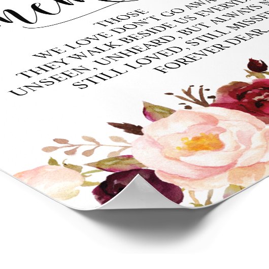 Ter liefdevolle herinnering Huwelijksherdenking Ta Poster (Hoek)