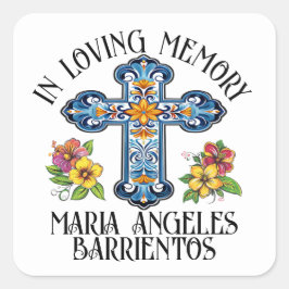 Ter liefdevolle herinnering In memoriam Vierkante Sticker