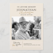 Ter liefdevolle herinnering Modern 2-foto's Elegan Programmakaart (Voorkant)