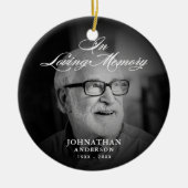 Ter liefdevolle herinnering Modern aandenken foto Keramisch Ornament (Voorkant)