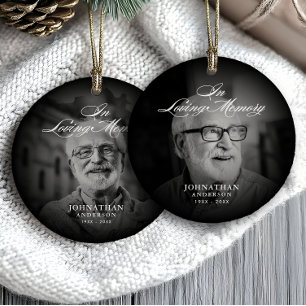 Ter liefdevolle herinnering Modern aandenken foto Keramisch Ornament