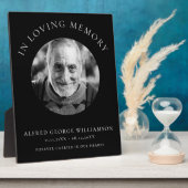 ter liefdevolle herinnering modern eenvoudig fotob fotoplaat (Zijkant)