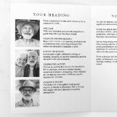 Ter liefdevolle herinnering Modern minimalistisch  Drieluik Programma (Binnenzijde eerst)