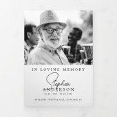 Ter liefdevolle herinnering Modern minimalistisch  Drieluik Programma (Cover)