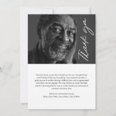 Ter liefdevolle herinnering Modern schrift 2-foto  Bedankkaart (Achterkant)