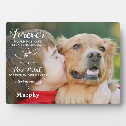 Ter liefdevolle herinnering Moderne op maat gemaak Fotoplaat (voorkant)