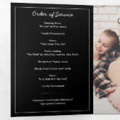 Ter liefdevolle herinnering Moderne rouw-/herdenki Drieluik Programma (Binnenzijde eerst)