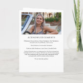 Ter liefdevolle herinnering Moderne uitvaartkaart  Programma (Achterkant)