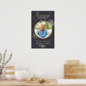 Ter liefdevolle herinnering Paardenbloem Foto Rouw Poster (Keuken)