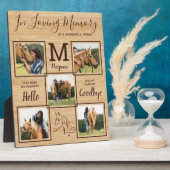 Ter liefdevolle herinnering Persoonlijk huisdier P Fotoplaat (Zijkant)