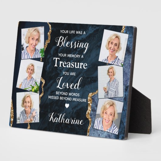 Ter liefdevolle herinnering Persoonlijk memoriam m Fotoplaat (Zijkant)