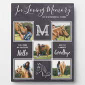 Ter liefdevolle herinnering Persoonlijk paard memo Fotoplaat (Voorkant)