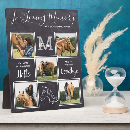 Ter liefdevolle herinnering Persoonlijk paardenged Fotoplaat (Zijkant)