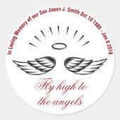 Ter liefdevolle herinnering ronde sticker (Voorkant)