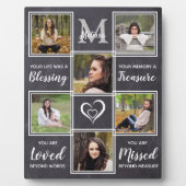 Ter liefdevolle herinnering Uniek fotocollage-herd Fotoplaat (Voorkant)