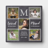 Ter liefdevolle herinnering Unieke fotocollage-her Fotoplaat (Voorkant)