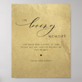 Ter liefdevolle herinnering, Zwart en Goud Huwelij Poster (Voorkant)