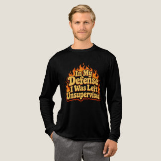 Ter Mijn Verdediging Werd Ik Zonder Toezicht Gelat Tri-Blend Shirt