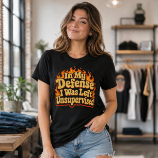 Ter Mijn Verdediging Werd Ik Zonder Toezicht Gelat Tri-Blend Shirt