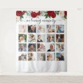 Ter nagedachtenis 20 Foto Rode bloemen herdenkings Wandkleed (Voorkant)