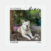 Ter nagedachtenis 2 foto's huisdier-herdenkingspoo metalen ornament (Voorkant)