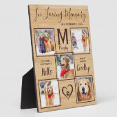 Ter nagedachtenis 5 foto collage hond herinnering fotoplaat (Zijkant)