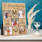 Ter nagedachtenis 5 foto collage hond herinnering fotoplaat (Zijkant)