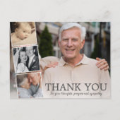 Ter nagedachtenis aan, condoleance dank je foto co briefkaart (Voorkant)