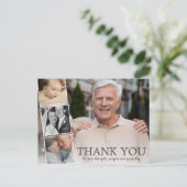 Ter nagedachtenis aan, condoleance dank je foto co briefkaart (Staand voorkant)