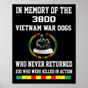 Ter nagedachtenis aan de 3800 honden uit de Vietna Poster