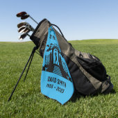 Ter nagedachtenis aan de begrafenis van een golfer golfhanddoek (Groen)