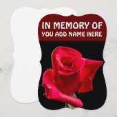 TER NAGEDACHTENIS AAN DE BEGRAFENIS VAN KAARTEN, R KAART (Voorkant / Achterkant)