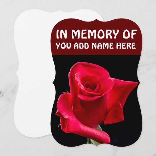 TER NAGEDACHTENIS AAN DE BEGRAFENIS VAN KAARTEN, R KAART (Voorkant / Achterkant)