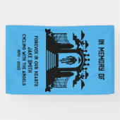 Ter nagedachtenis aan een begrafenis van een fiets spandoek (Horizontaal)