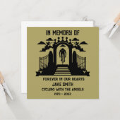 Ter nagedachtenis aan een fietser-begrafenis kaart (Voorkant / Achterkant in situ)